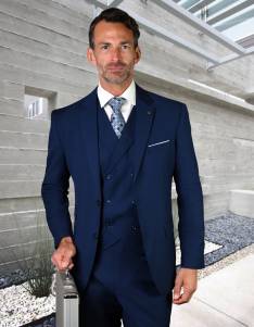 MEN FASHION Suits & Sets Print discount 99% Navy Blue Single NoName Tie/accessory 