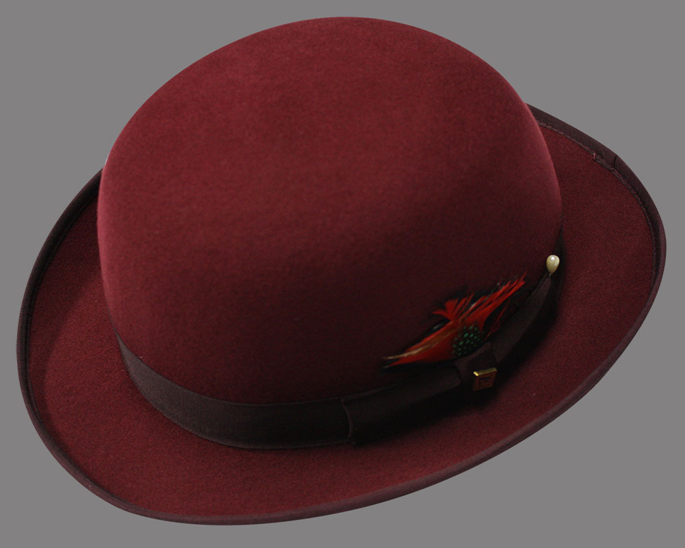 DERBY HAT-BURGUNDY