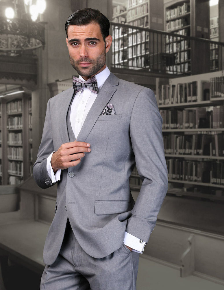 Occasions, Grey Slim Fit Wedding Suit