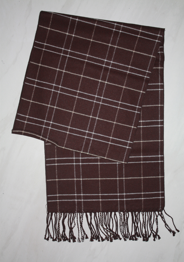 SCARF-BROWN SQUARE