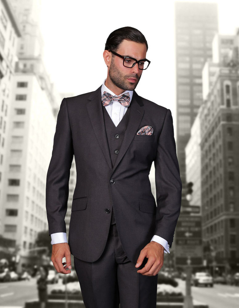 Slim Fit Suits, Mens Dark Grey, Slim Suits for Sale, StatementSuits.com