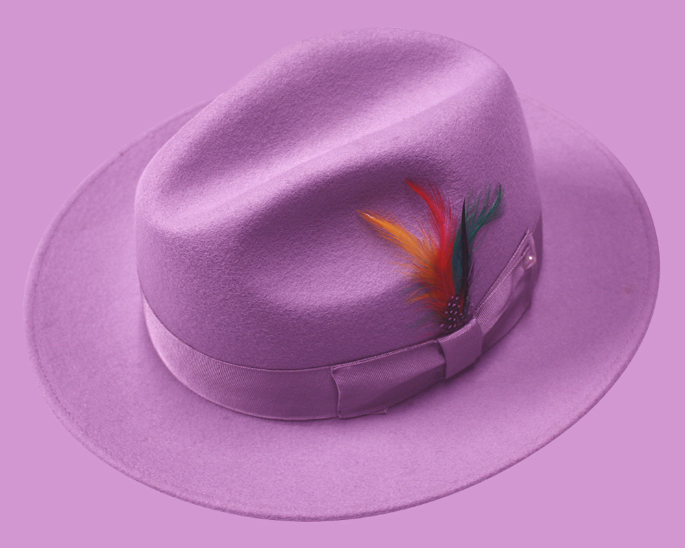 UNTOUCHABLE HAT-FEDORA-PINK