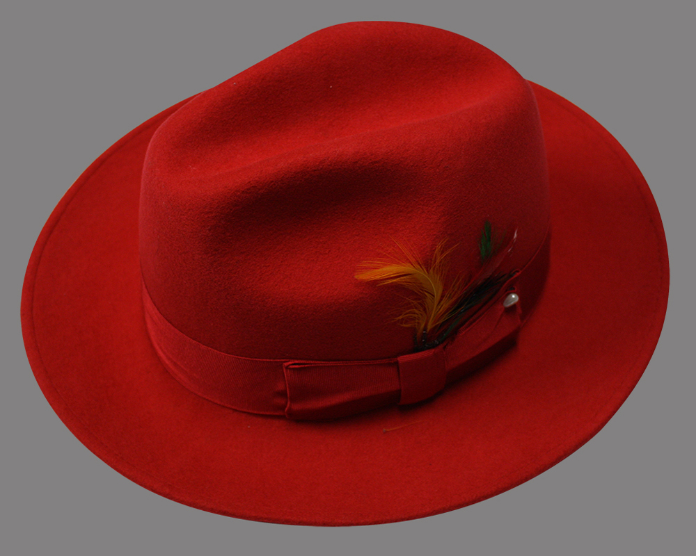 UNTOUCHABLE HAT-FEDORA-RED